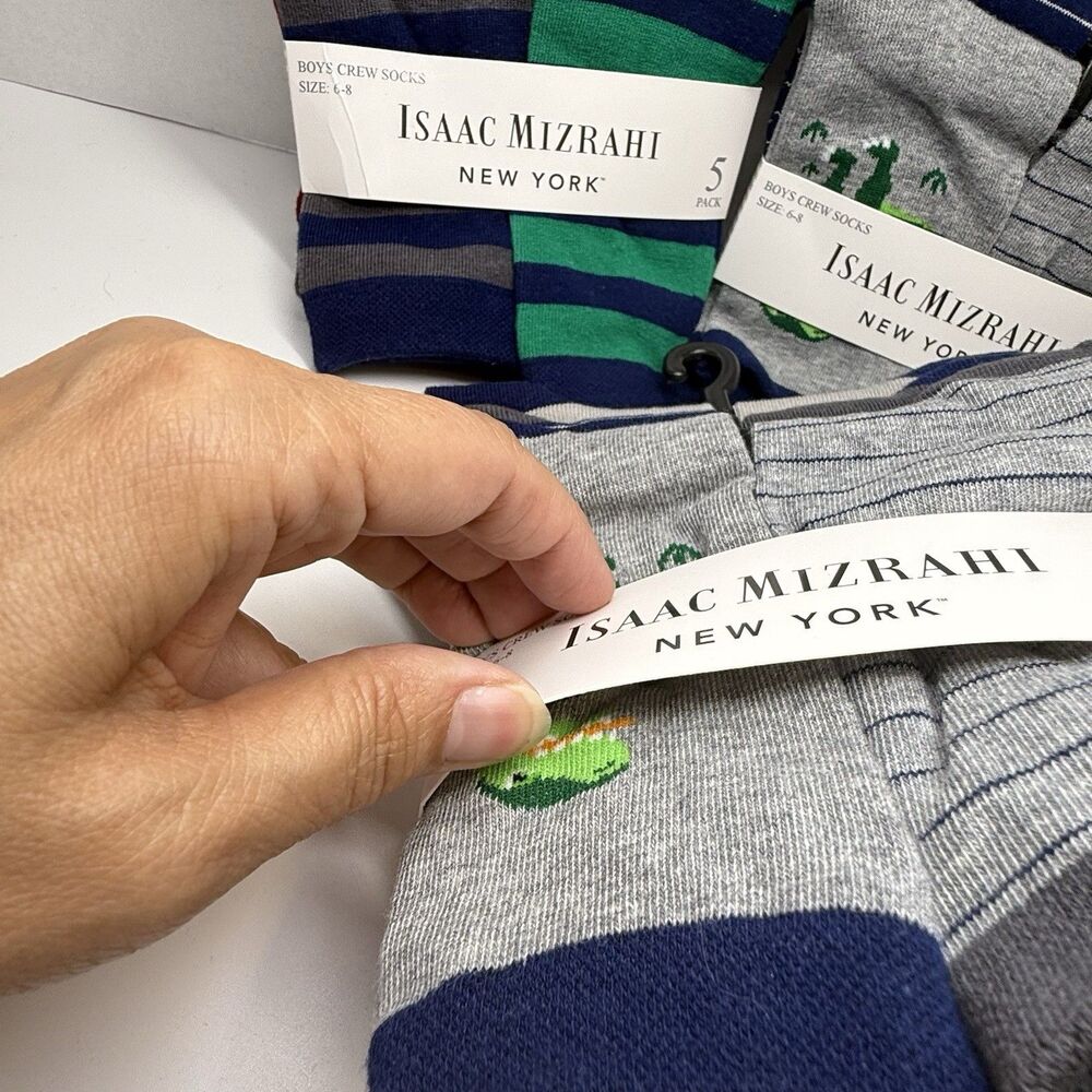 Isaac Mizrahi New York 5 Pack Boys Crew Socks Sz 6-8 Bundle Lot Of 4 Packs New - Picture 4 of 6